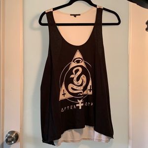 UO Truly Madly Deeply Black and White Tank Top